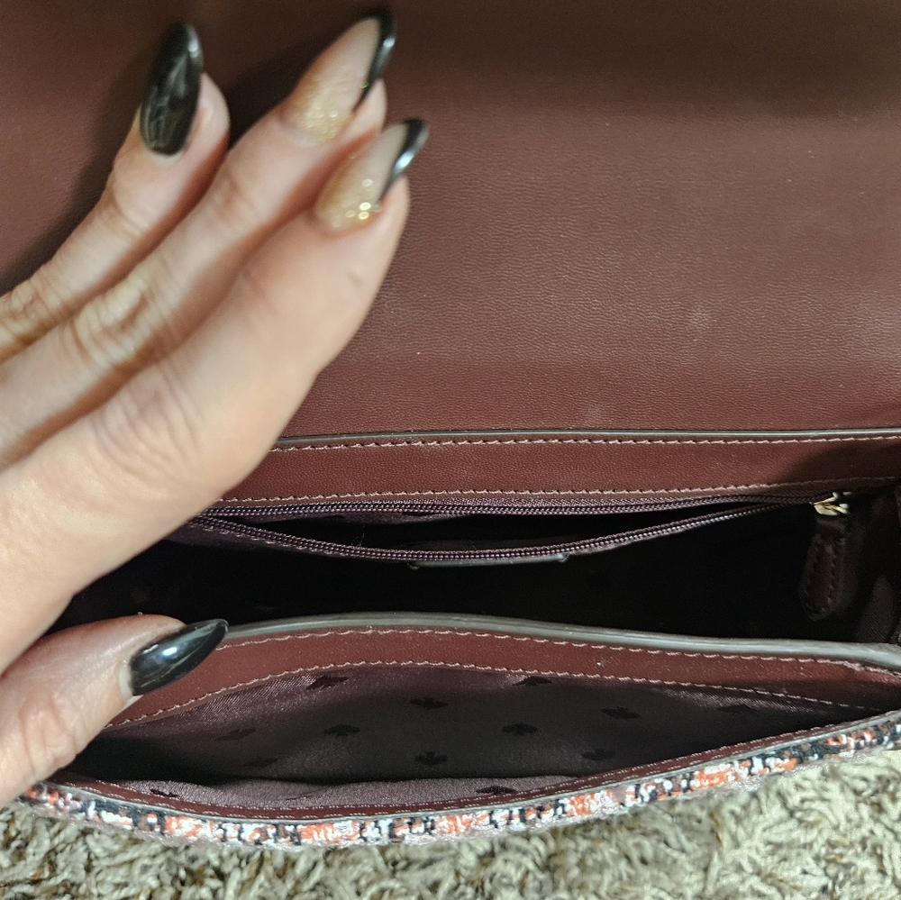 Kate ♠️ Spade  Reegan Top Handle Tweed Crossbody - Picture 10 of 16